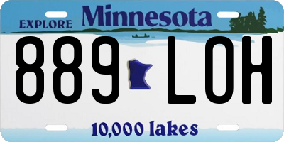 MN license plate 889LOH