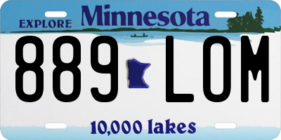 MN license plate 889LOM