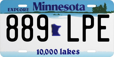 MN license plate 889LPE