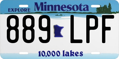 MN license plate 889LPF