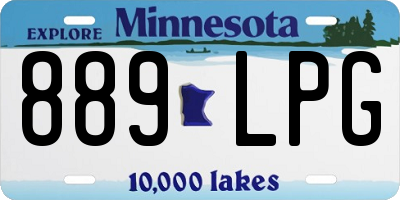 MN license plate 889LPG