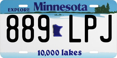 MN license plate 889LPJ