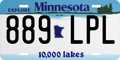 MN license plate 889LPL