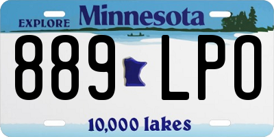 MN license plate 889LPO