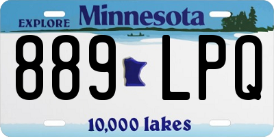 MN license plate 889LPQ