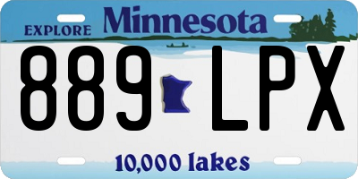 MN license plate 889LPX