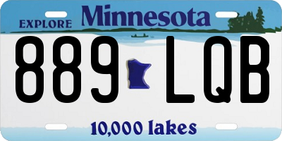 MN license plate 889LQB