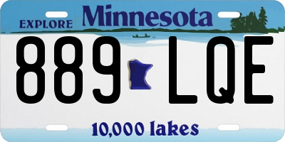 MN license plate 889LQE
