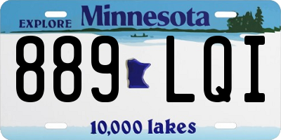 MN license plate 889LQI