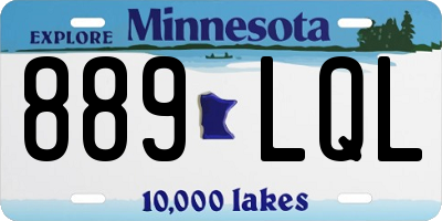 MN license plate 889LQL