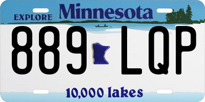 MN license plate 889LQP