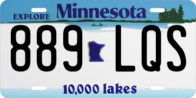 MN license plate 889LQS