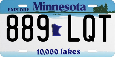 MN license plate 889LQT