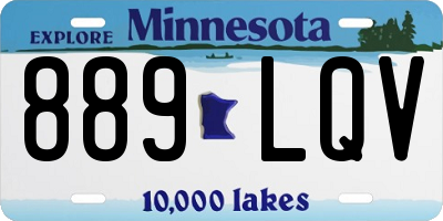 MN license plate 889LQV