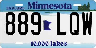 MN license plate 889LQW