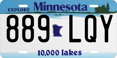 MN license plate 889LQY