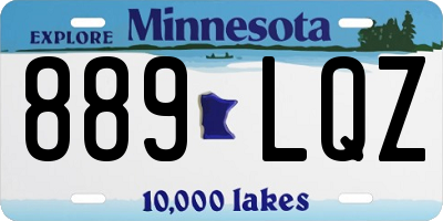 MN license plate 889LQZ