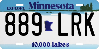 MN license plate 889LRK