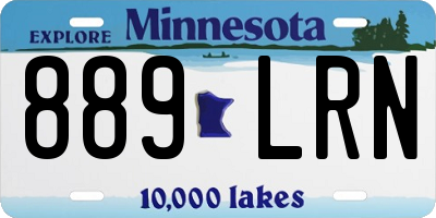 MN license plate 889LRN