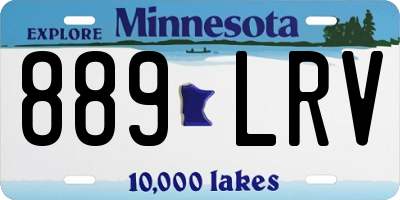 MN license plate 889LRV