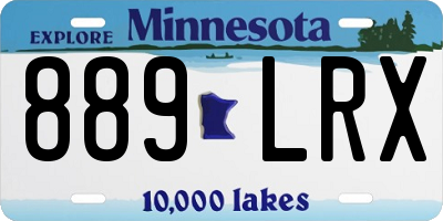 MN license plate 889LRX