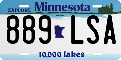 MN license plate 889LSA
