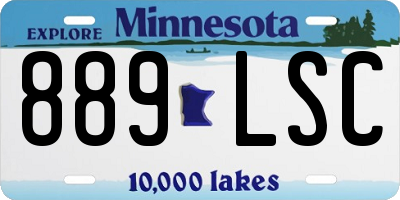 MN license plate 889LSC
