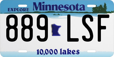 MN license plate 889LSF