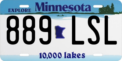 MN license plate 889LSL