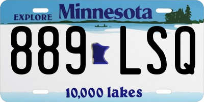 MN license plate 889LSQ