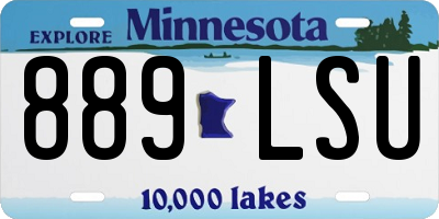 MN license plate 889LSU