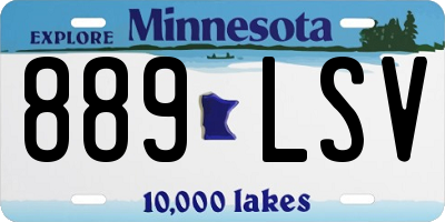 MN license plate 889LSV