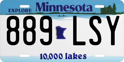 MN license plate 889LSY