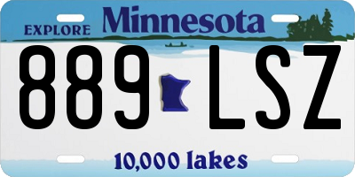 MN license plate 889LSZ