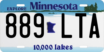 MN license plate 889LTA