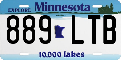 MN license plate 889LTB
