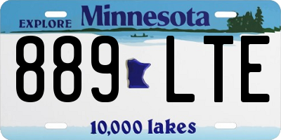 MN license plate 889LTE