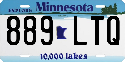 MN license plate 889LTQ