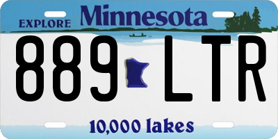 MN license plate 889LTR