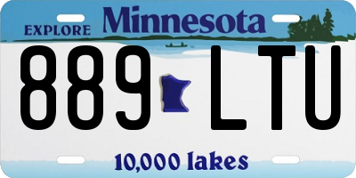 MN license plate 889LTU