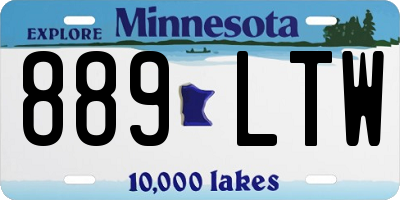 MN license plate 889LTW