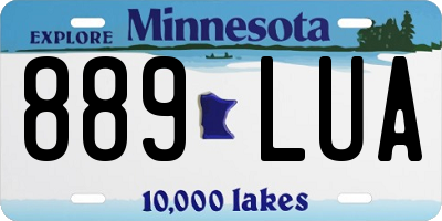 MN license plate 889LUA