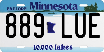 MN license plate 889LUE