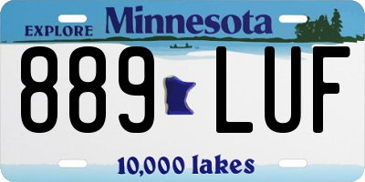 MN license plate 889LUF