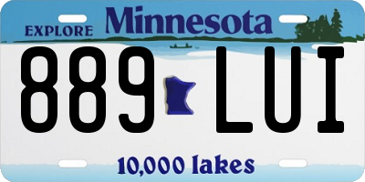 MN license plate 889LUI