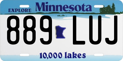 MN license plate 889LUJ