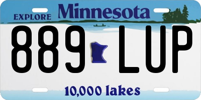 MN license plate 889LUP