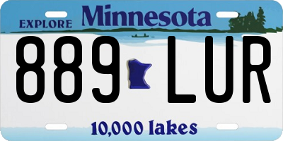 MN license plate 889LUR