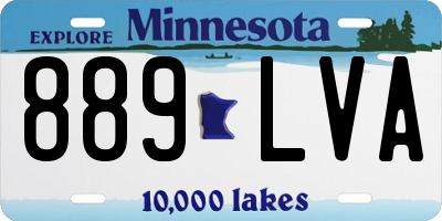 MN license plate 889LVA