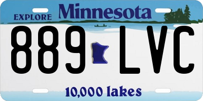 MN license plate 889LVC